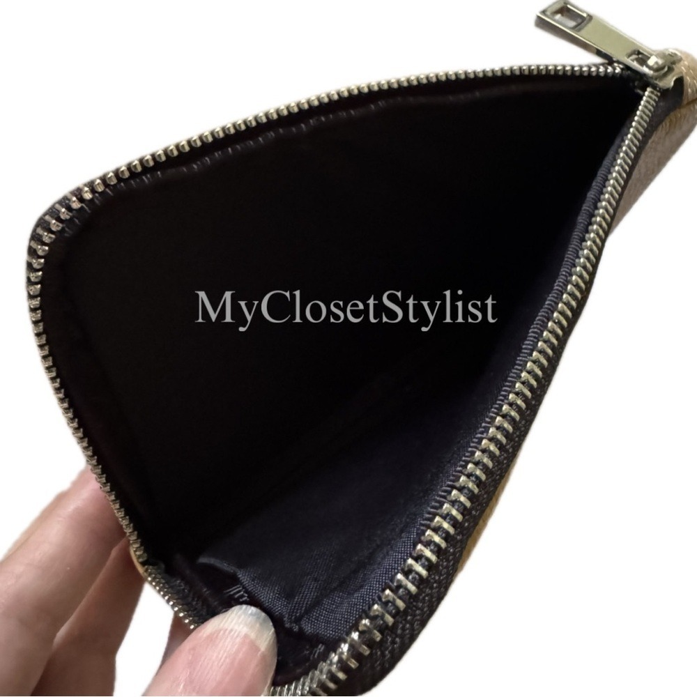 BANDOLIER Expanded Zipper Gold-Tan Pouch Bag NEW Crossbody Leather Purse RARE! - Picture 6 of 10